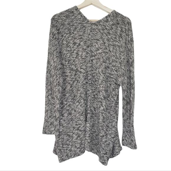 American Eagle Outfitters | Open Front Contrast Trim Soft Marled Cardigan - Picture 4 of 8